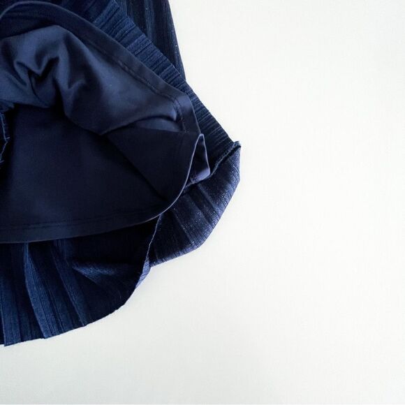 Hollister Mini Dress Navy Blue Sparkle Women's S Stretchy Pleated Skirt Lined - Picture 7 of 8